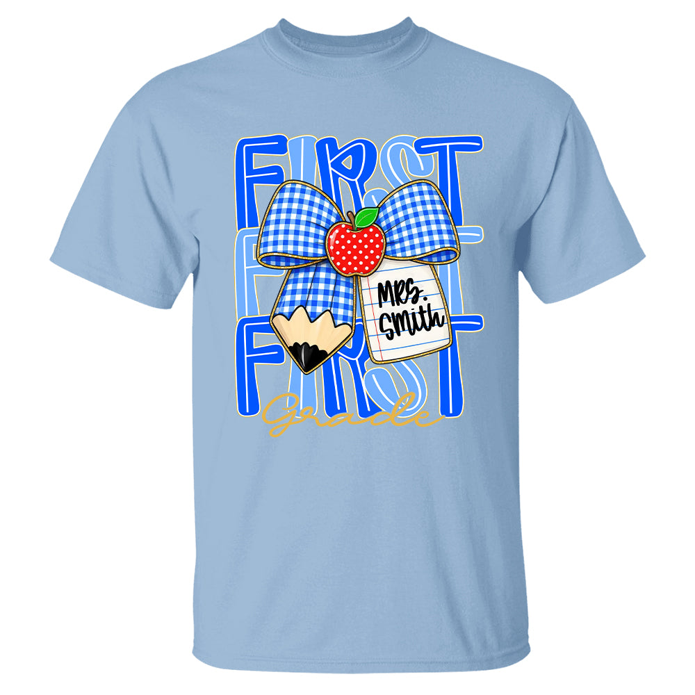 Custom Teacher Grade Shirt, Personalized Teacher Name Tee, Back To School Teacher Team Shirt T24
