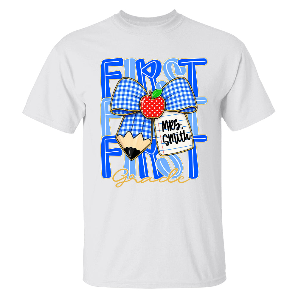 Custom Teacher Grade Shirt, Personalized Teacher Name Tee, Back To School Teacher Team Shirt T24