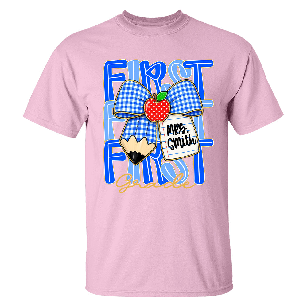 Custom Teacher Grade Shirt, Personalized Teacher Name Tee, Back To School Teacher Team Shirt T24