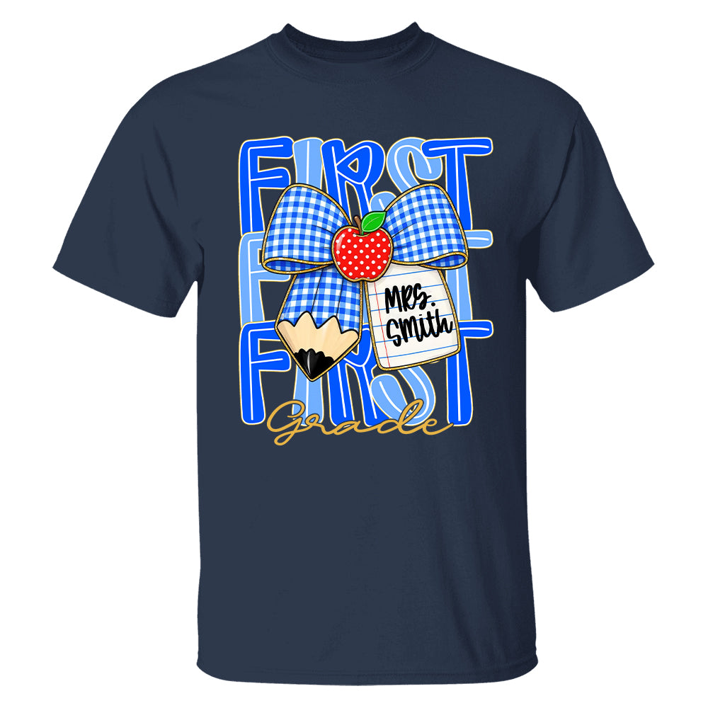 Custom Teacher Grade Shirt, Personalized Teacher Name Tee, Back To School Teacher Team Shirt T24