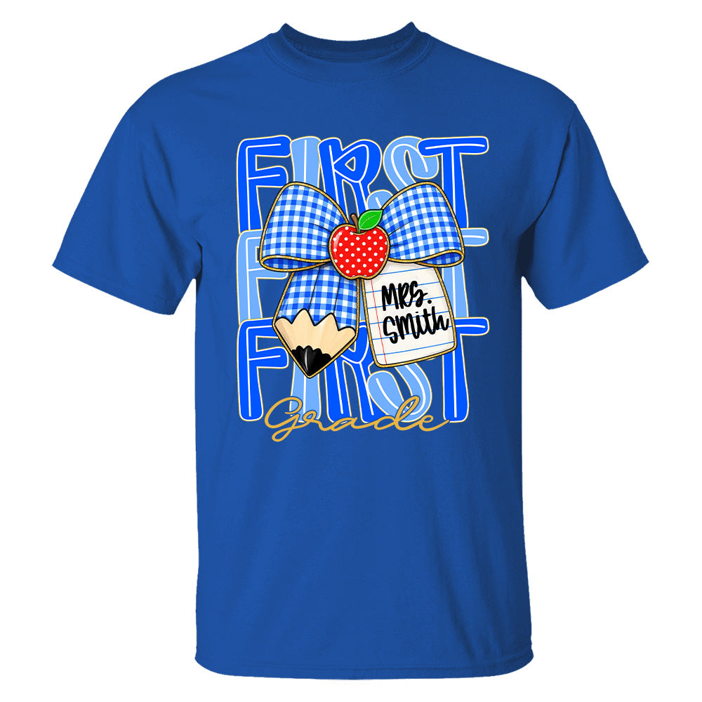 Custom Teacher Grade Shirt, Personalized Teacher Name Tee, Back To School Teacher Team Shirt T24