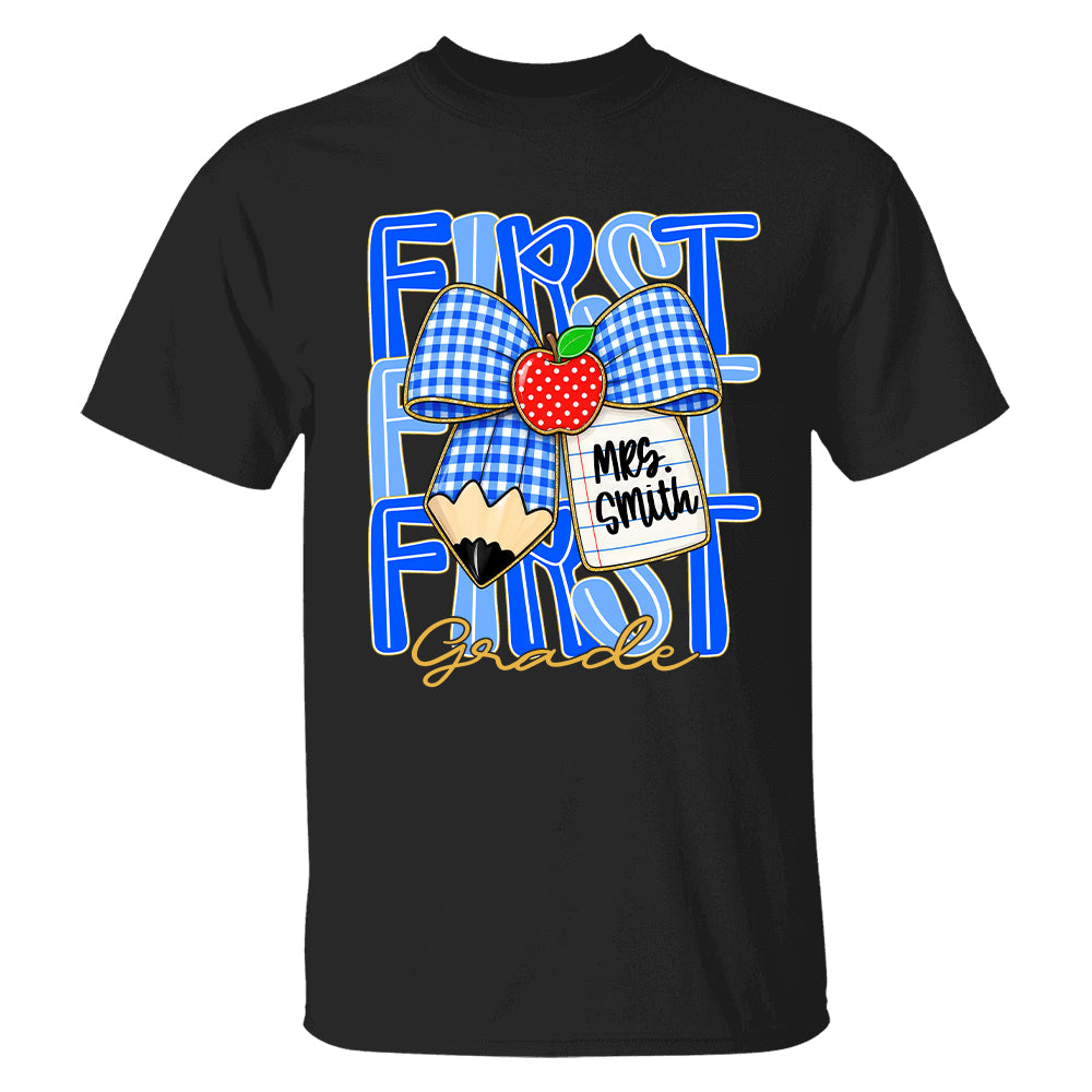 Custom Teacher Grade Shirt, Personalized Teacher Name Tee, Back To School Teacher Team Shirt T24