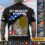 Personalized Unit Patch Shirt Custom Shirt For Veteran Available All Military Branch Gift For Veteran Dad, Grandpa K1702 MT2