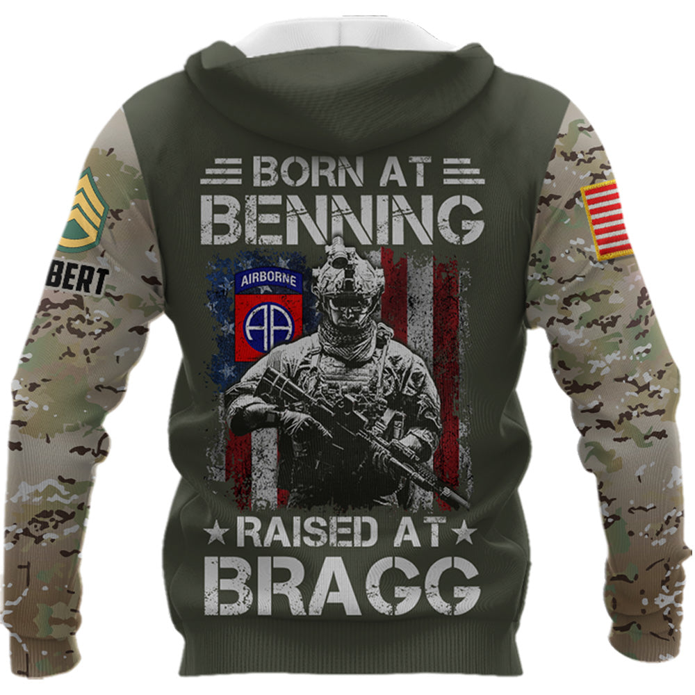 Personalized Shirt Born At Benning Raised At Bragg Custom Military Base Gift For Veteran K1702 Trhn