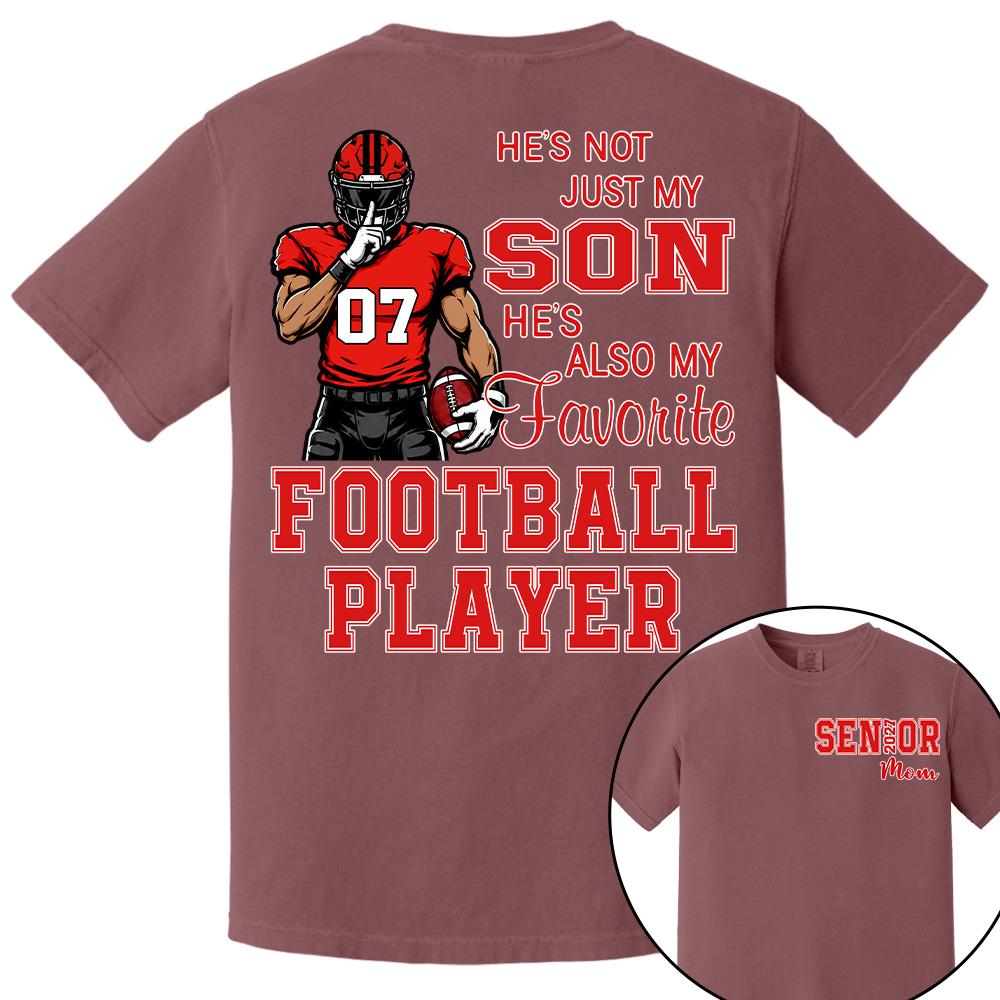 Custom Senior Mom 2027 Football Player Shirt, For Football Lovers L0411 Hv01