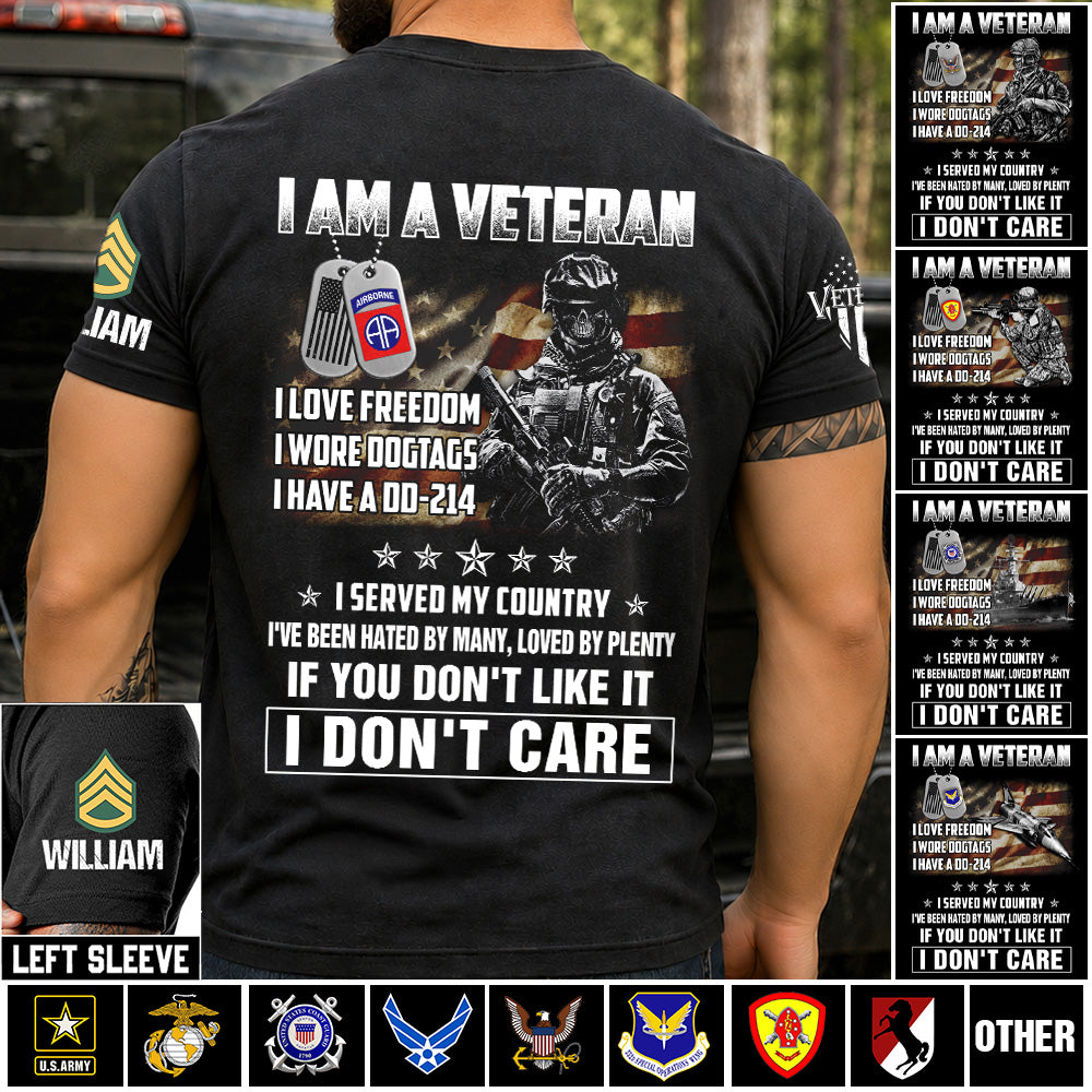 Custom Shirt I Am A Veteran – I Served My Country DD-214 Shirt Available All Military Branches Gift For Veterans K1702 MT2