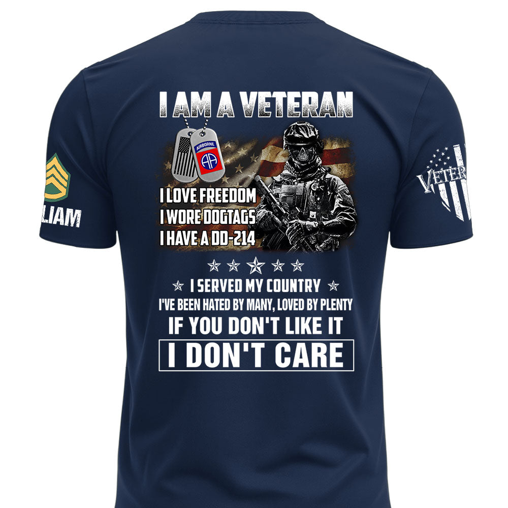 Custom Shirt I Am A Veteran – I Served My Country DD-214 Shirt Available All Military Branches Gift For Veterans K1702 MT2