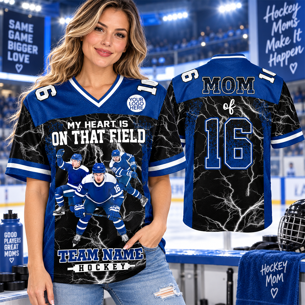 Custom My Heart Is On That Field Hockey Shirt, Gift For Hockey Lovers L0411 Hv01