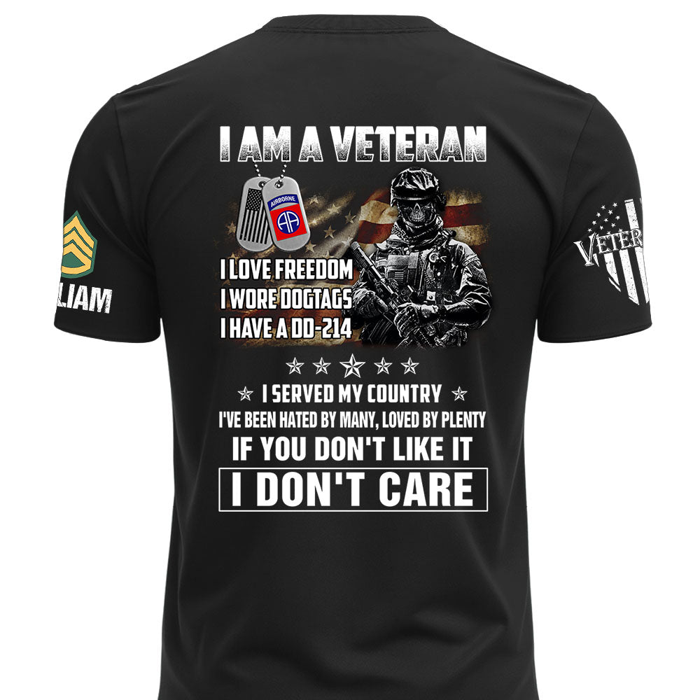 Custom Shirt I Am A Veteran – I Served My Country DD-214 Shirt Available All Military Branches Gift For Veterans K1702 MT2