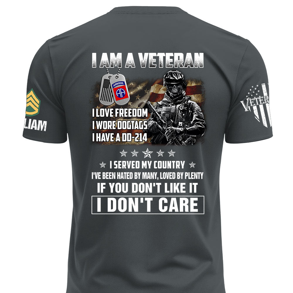Custom Shirt I Am A Veteran – I Served My Country DD-214 Shirt Available All Military Branches Gift For Veterans K1702 MT2