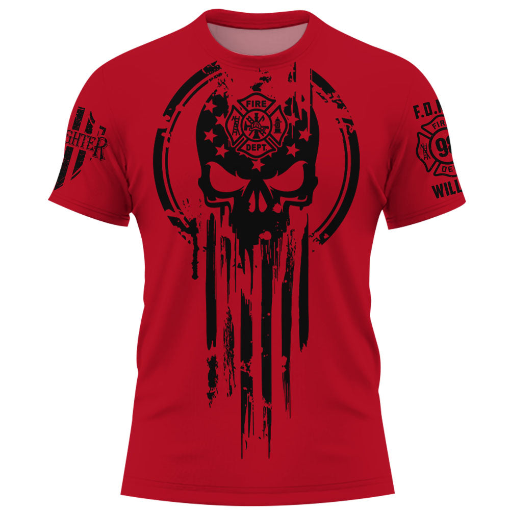 Personalized All Over Print Shirt I Can't Go To Hell The Devil Still Has Restraining Order Against Me Gift For Firefighter K1702