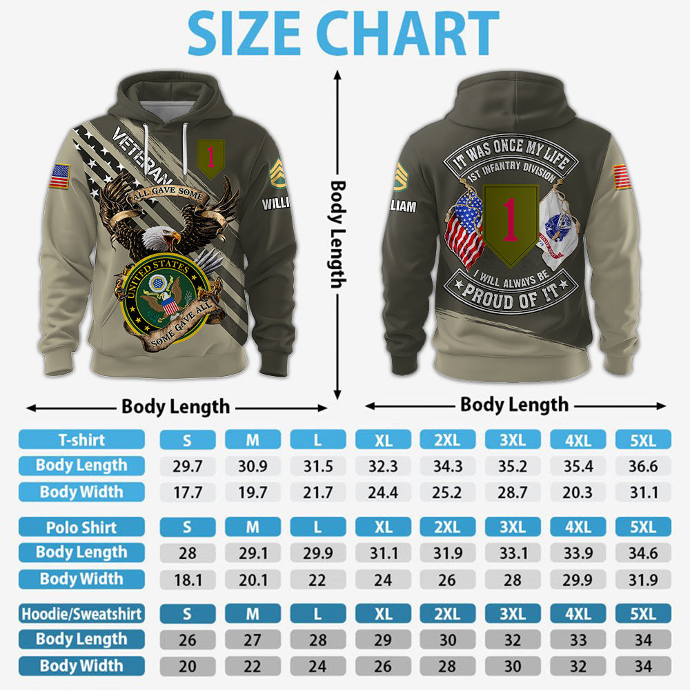 Personalized Veteran All Over Print Shirt It Was Once My Life US Veteran I Will Always Be Proud Of It Military K1702 MT2