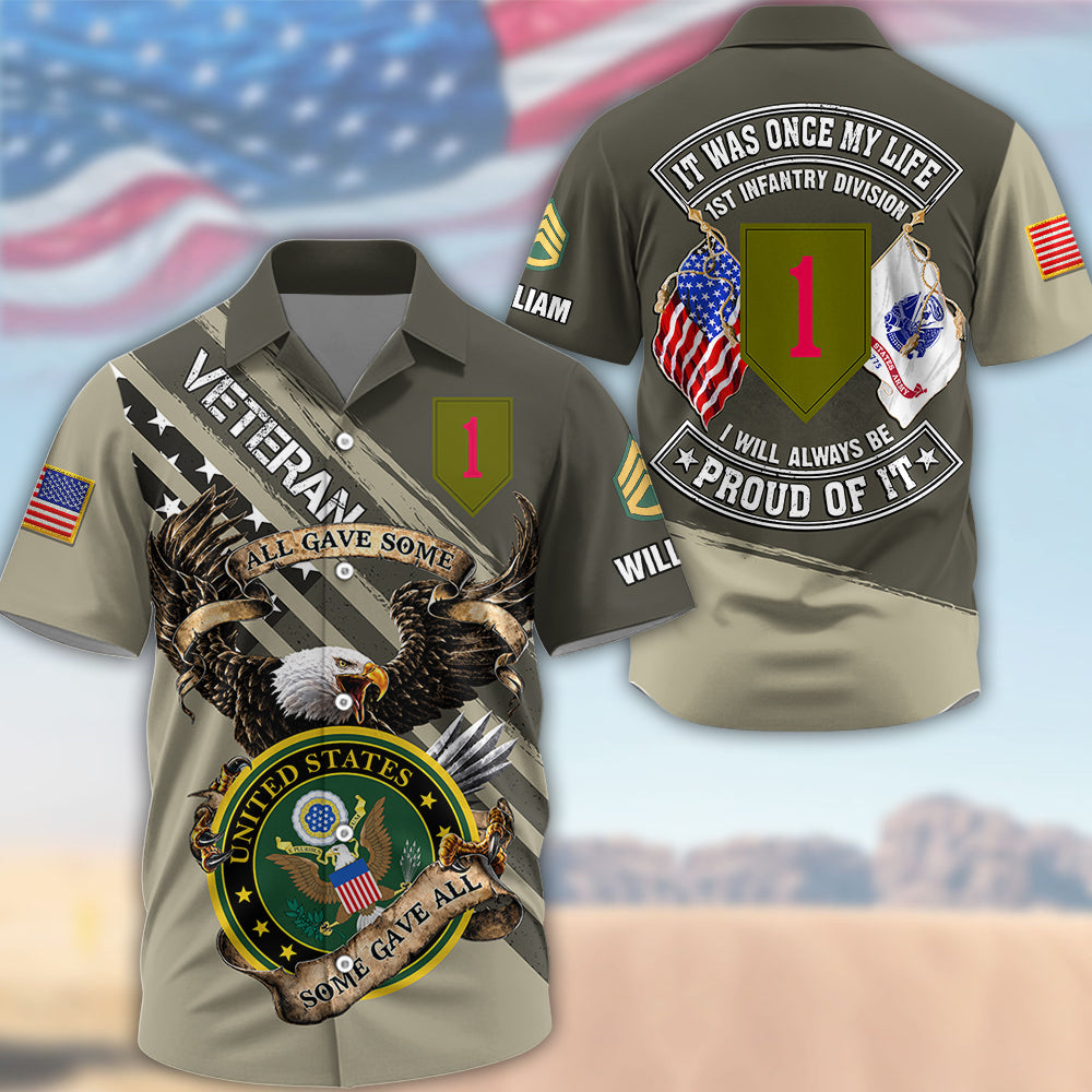 Personalized Veteran All Over Print Shirt It Was Once My Life US Veteran I Will Always Be Proud Of It Military K1702 MT2