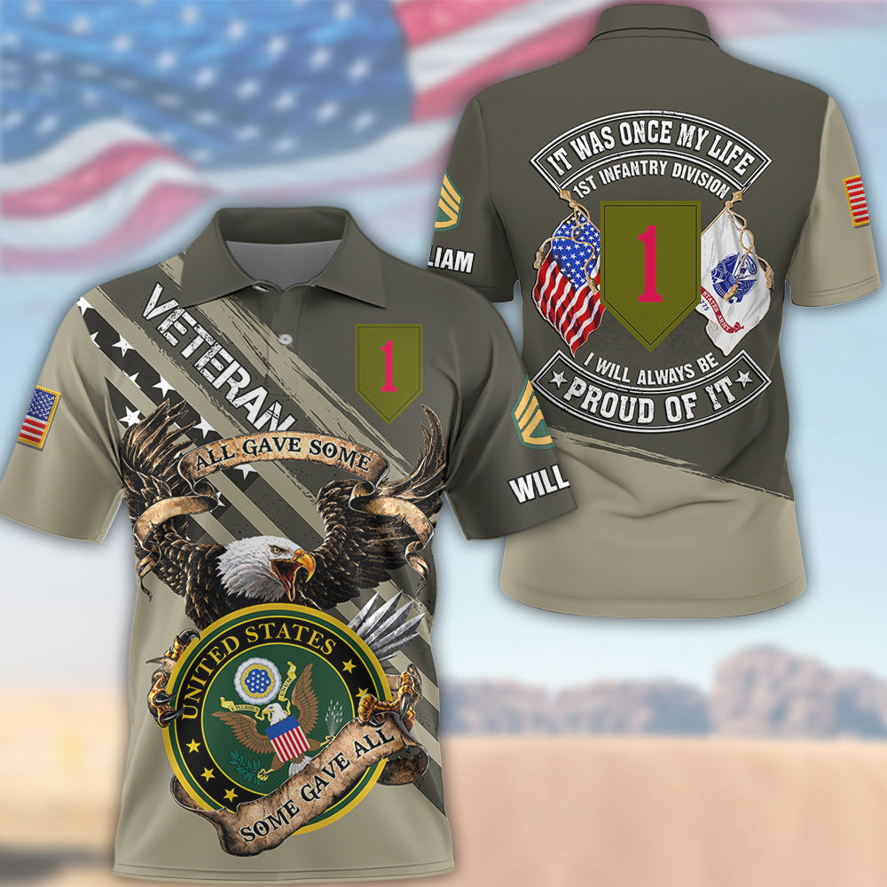 Personalized Veteran All Over Print Shirt It Was Once My Life US Veteran I Will Always Be Proud Of It Military K1702 MT2