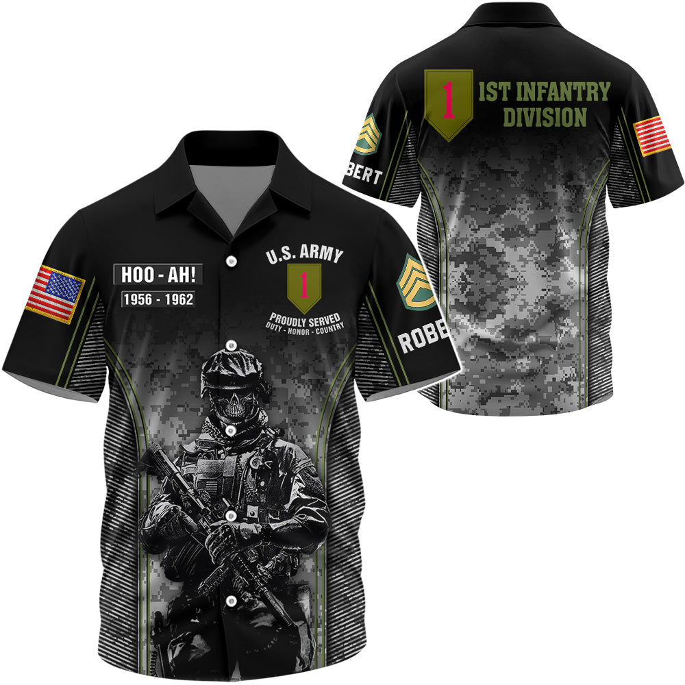 Personalized All Over Print Shirt Camouflage Military Gift For Veteran Custom Military Patches K1702 Trhn