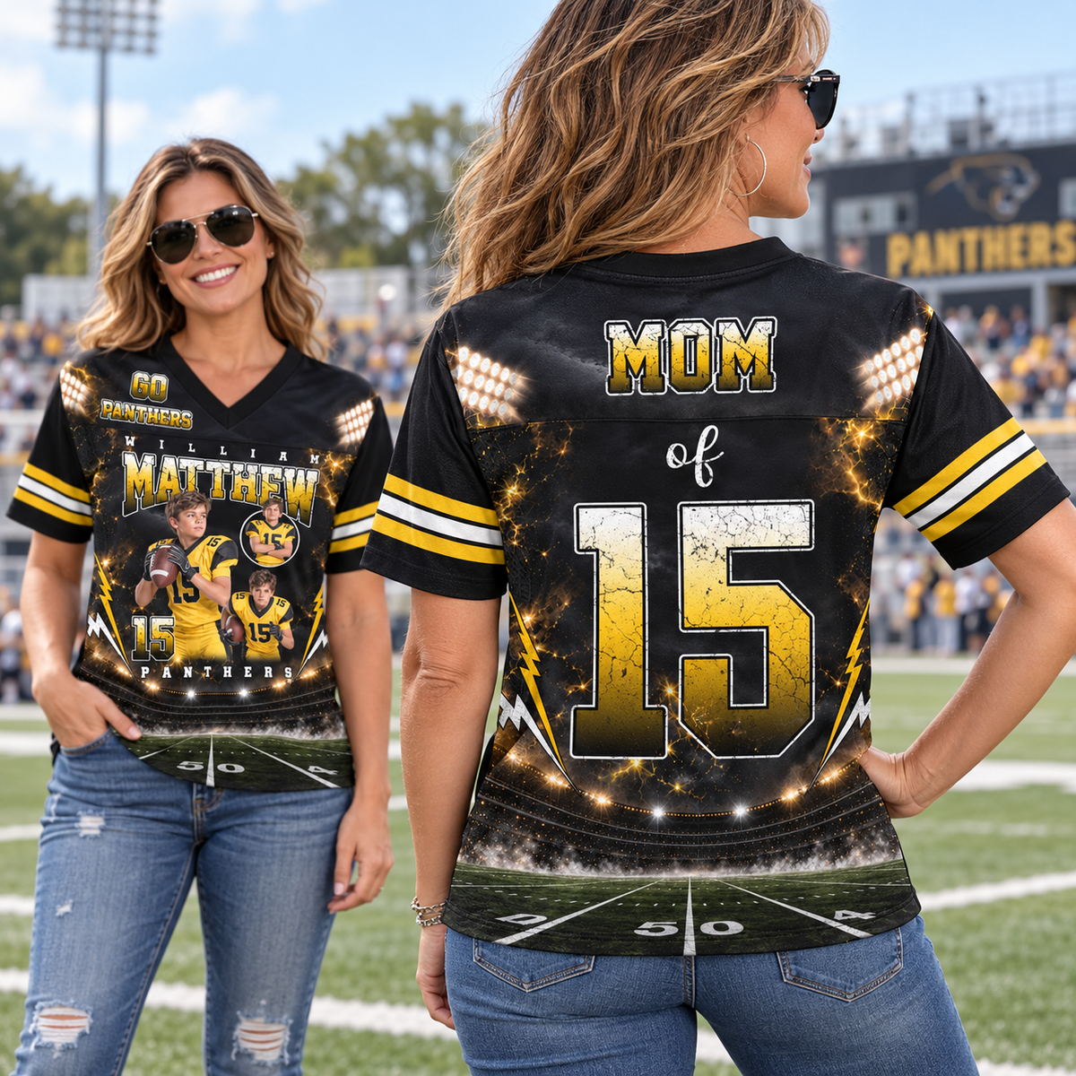 Custom Football Jersey Player Shirt, Team Name Gift For Football Lovers Game Day Shirt K1702 MT2