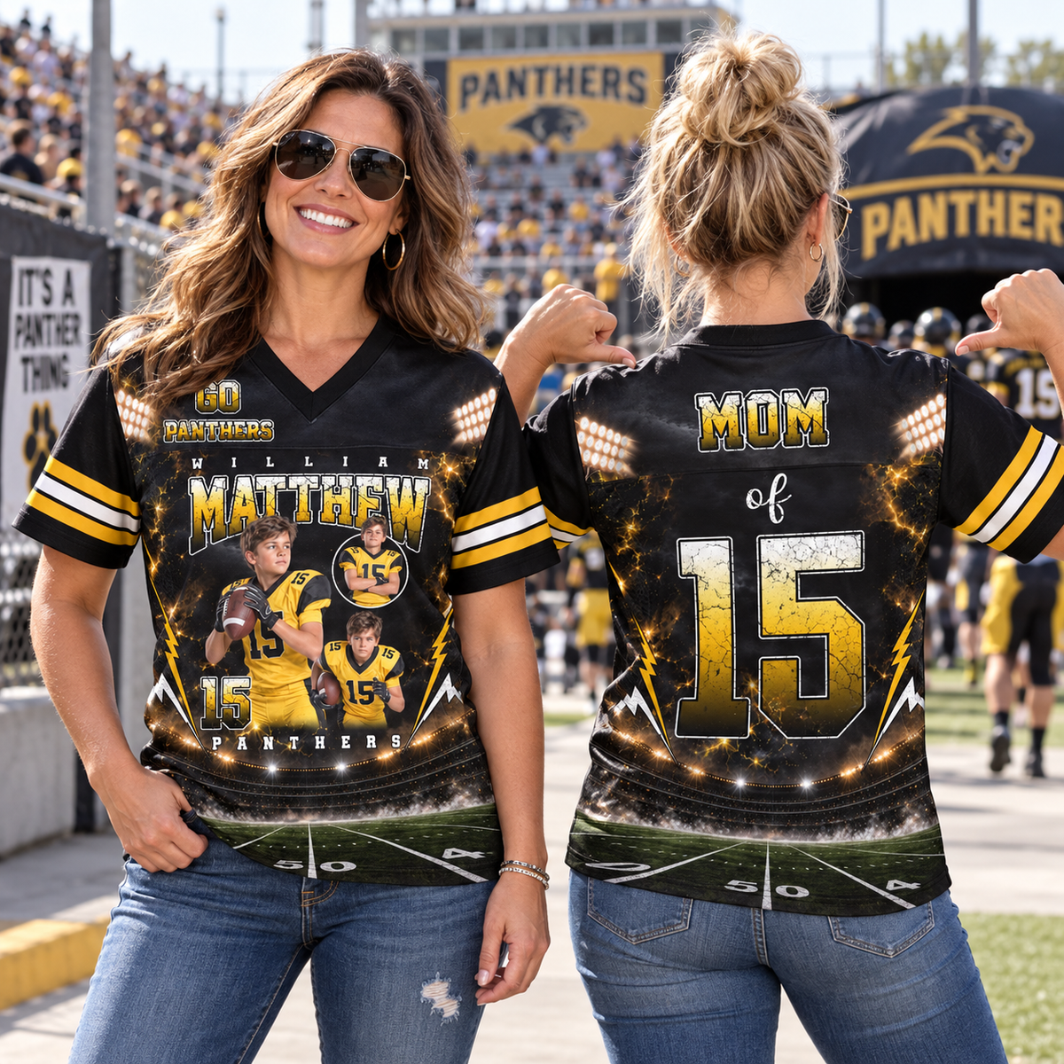 Custom Football Jersey Player Shirt, Team Name Gift For Football Lovers Game Day Shirt K1702 MT2