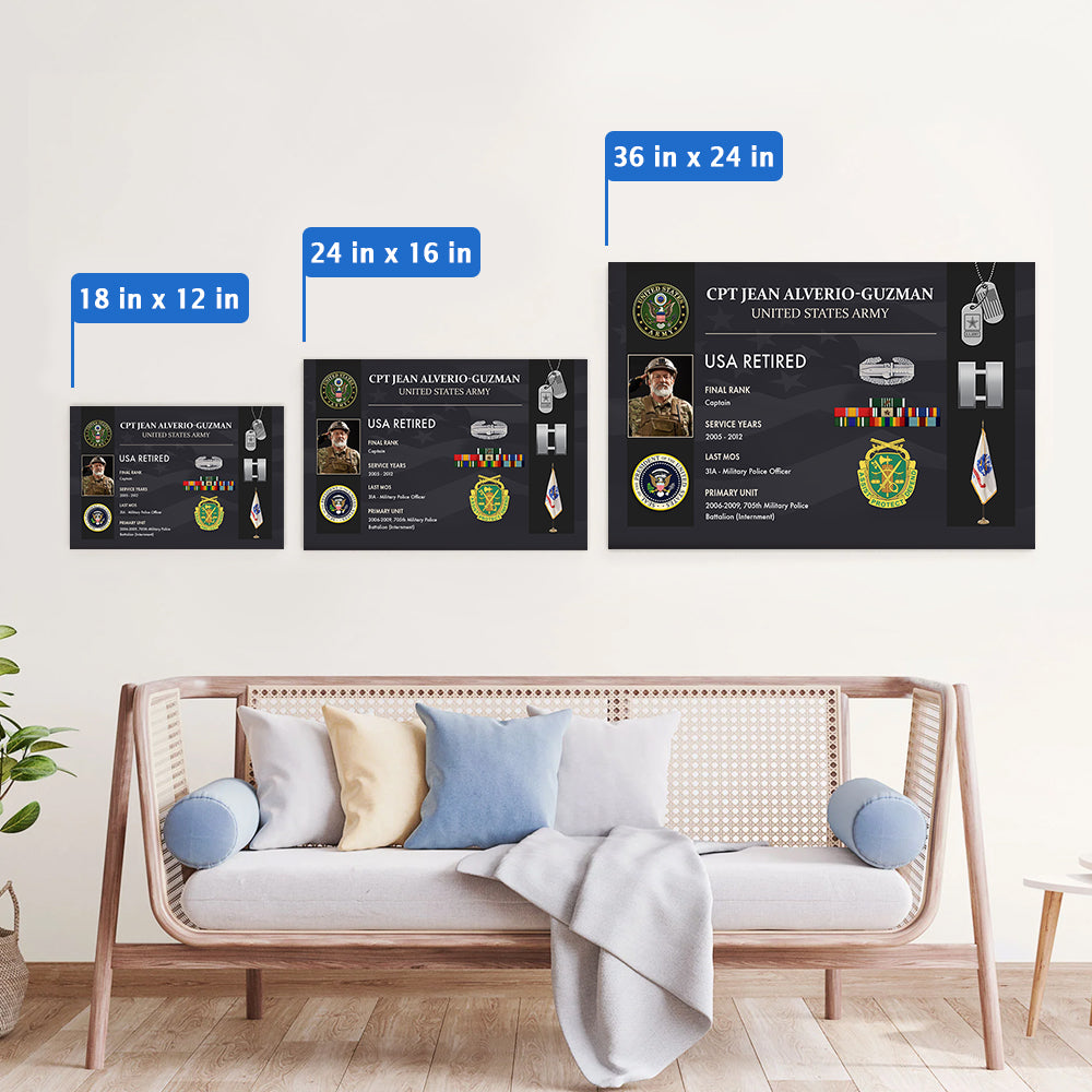 Proud Veteran Canvas – Personalized Military Service Poster Avaiable All Military Branch Gift For Veteran Retirement K1702 Trhn