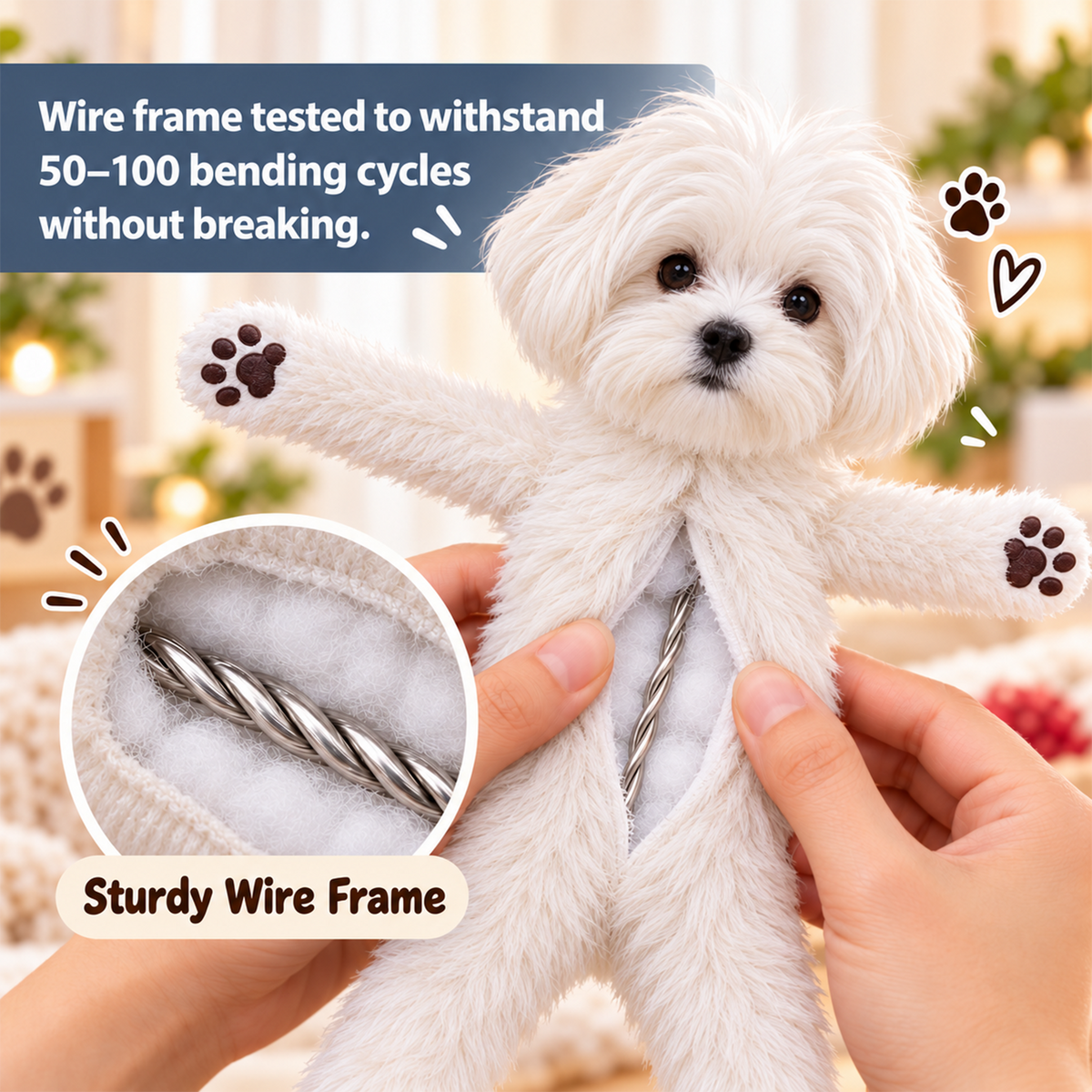 Personalized Maltese Photo Pet Squishy Toy Poseable Plush Doll, Funny Gift For Dog Mom, Dad, Pet Lover T1807 T24 TL06