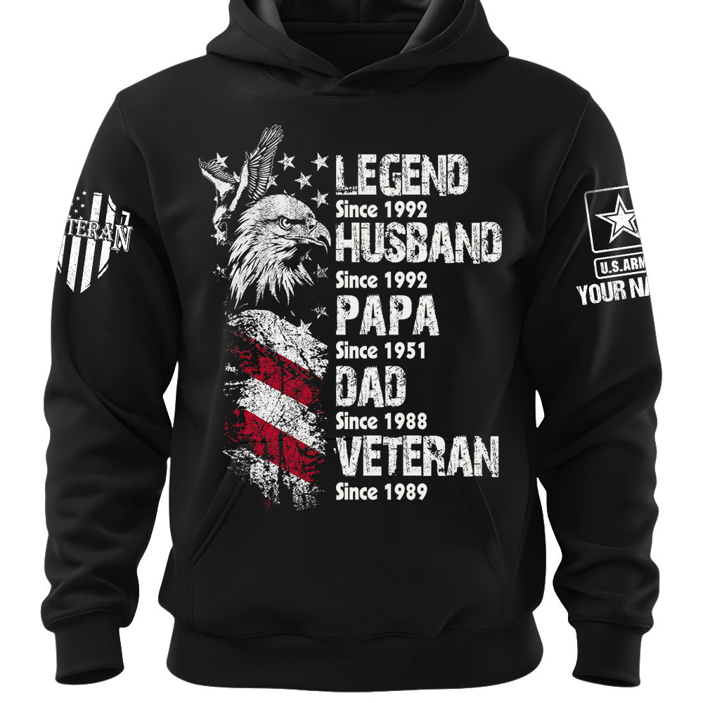 Personalized Shirt Legend Veteran Husband Dad Grandpa Gift For Veterans Available All Military Branches K1702 MT2