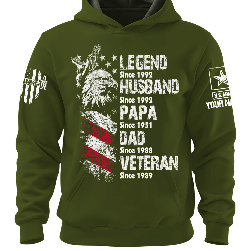 Personalized Shirt Legend Veteran Husband Dad Grandpa Gift For Veterans Available All Military Branches K1702 MT2