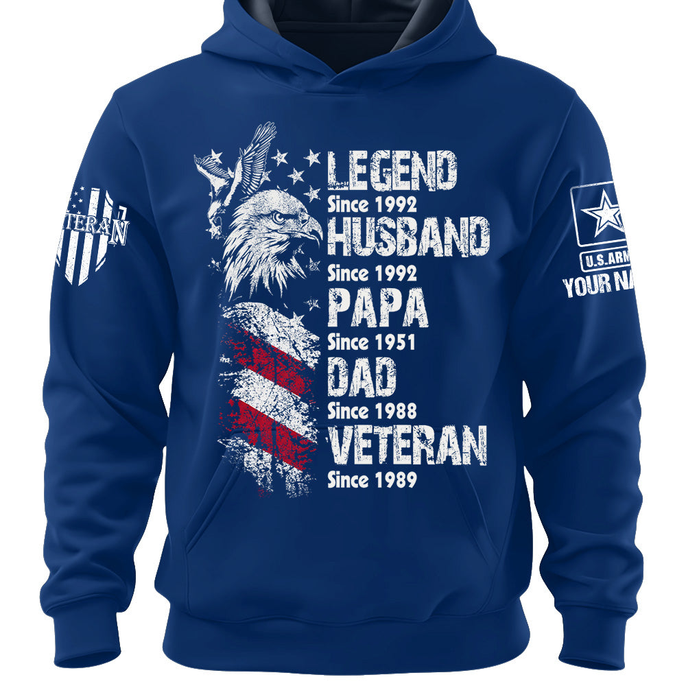 Personalized Shirt Legend Veteran Husband Dad Grandpa Gift For Veterans Available All Military Branches K1702 MT2