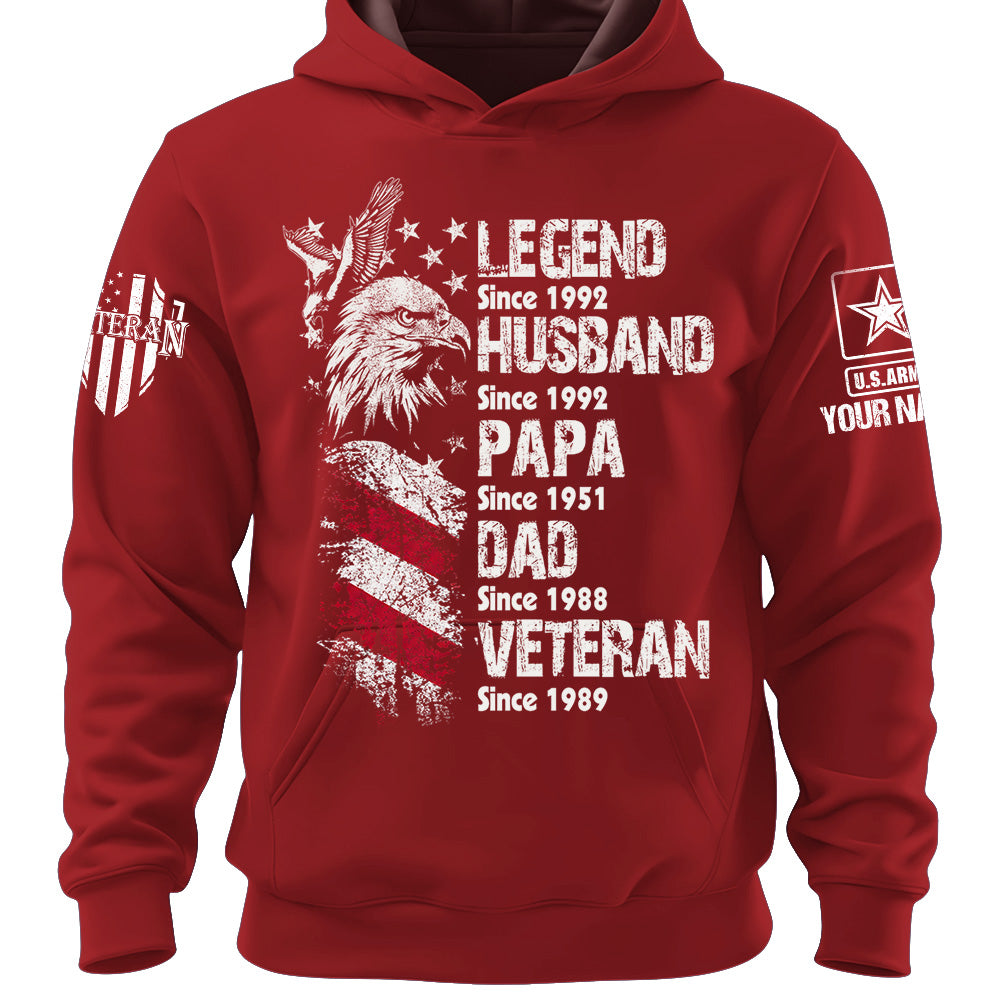 Personalized Shirt Legend Veteran Husband Dad Grandpa Gift For Veterans Available All Military Branches K1702 MT2