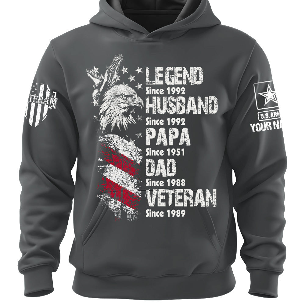 Personalized Shirt Legend Veteran Husband Dad Grandpa Gift For Veterans Available All Military Branches K1702 MT2