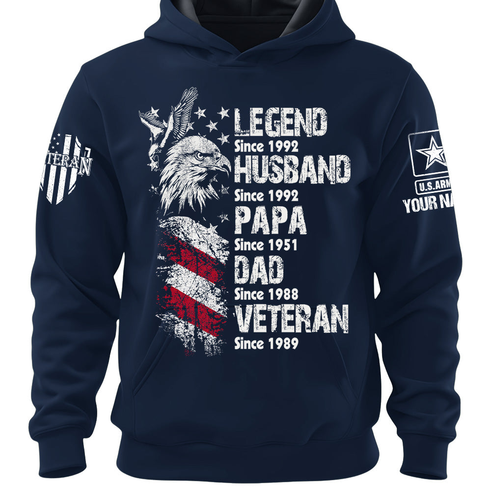 Personalized Shirt Legend Veteran Husband Dad Grandpa Gift For Veterans Available All Military Branches K1702 MT2