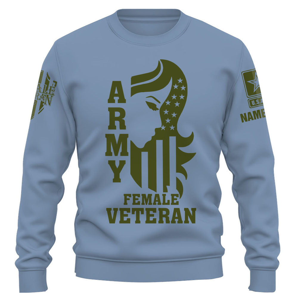 Personalized Shirt Female Veteran Custom All Branch Female Veteran Grandma Mom Veteran K1702