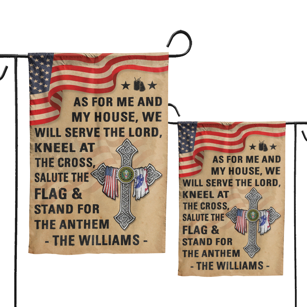 Personalized Garden Flag Serve The Lord Stand For The Anthem Personalized Gift For Veterans K1702