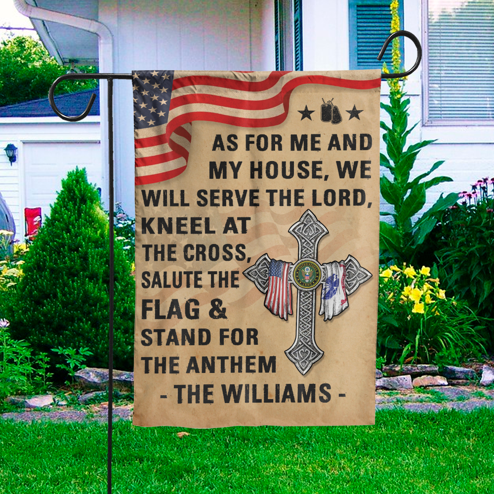 Personalized Garden Flag Serve The Lord Stand For The Anthem Personalized Gift For Veterans K1702