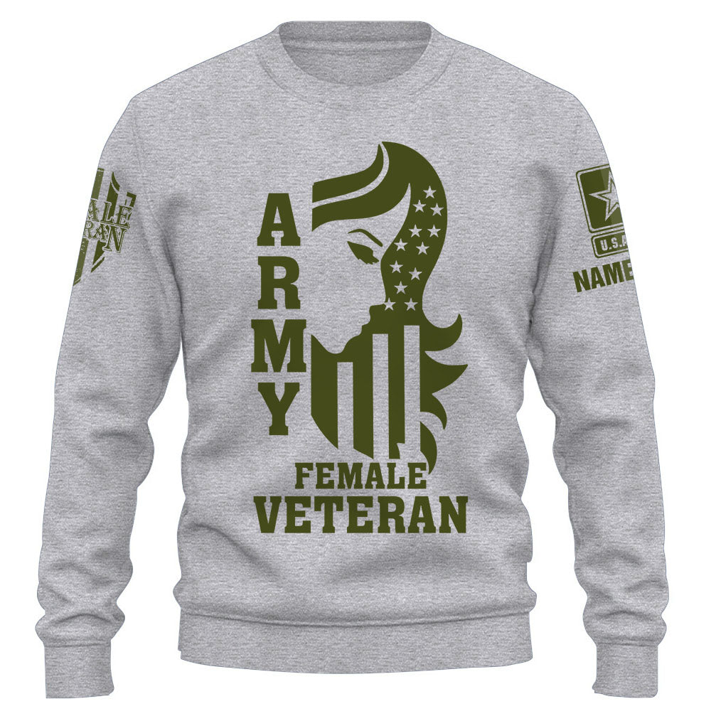 Personalized Shirt Female Veteran Custom All Branch Female Veteran Grandma Mom Veteran K1702