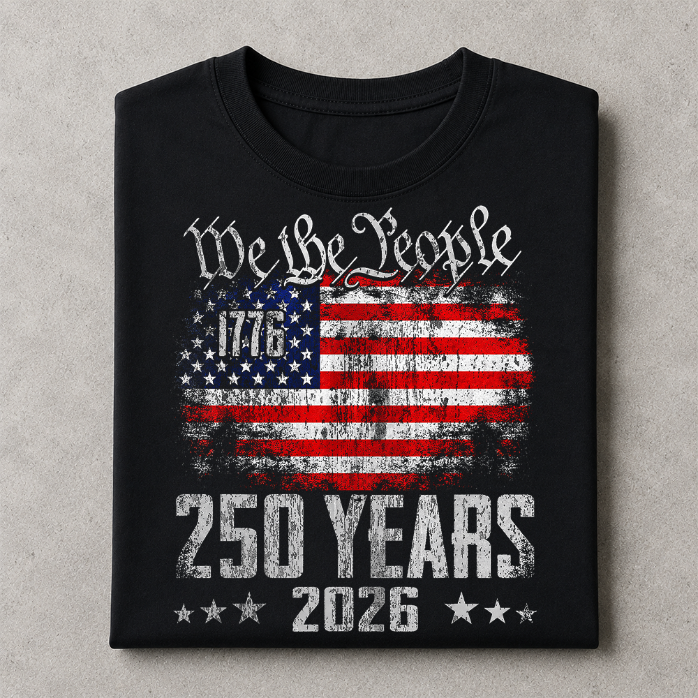 USA 250th Anniversary T-Shirt, America 250 Years 1776-2026 Fourth of July Tee Hv01