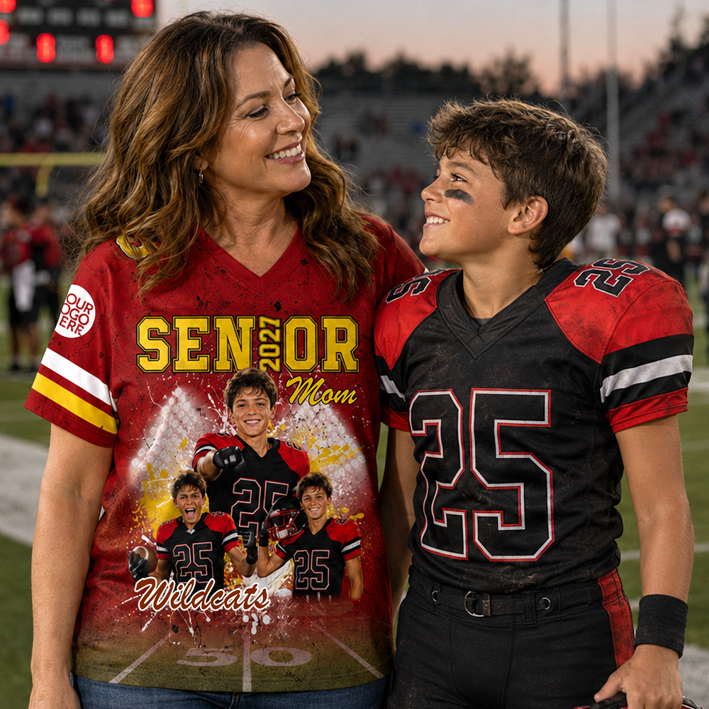 Custom Senior 2026 Football Mom, Football Jersey Gift For Football Lovers L0411 Hv01