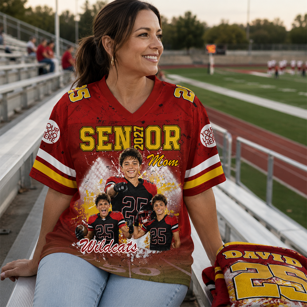 Custom Senior 2026 Football Mom, Football Jersey Gift For Football Lovers L0411 Hv01
