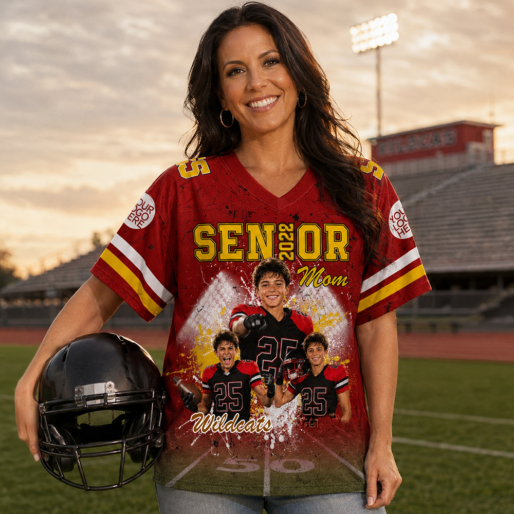 Custom Senior 2026 Football Mom, Football Jersey Gift For Football Lovers L0411 Hv01