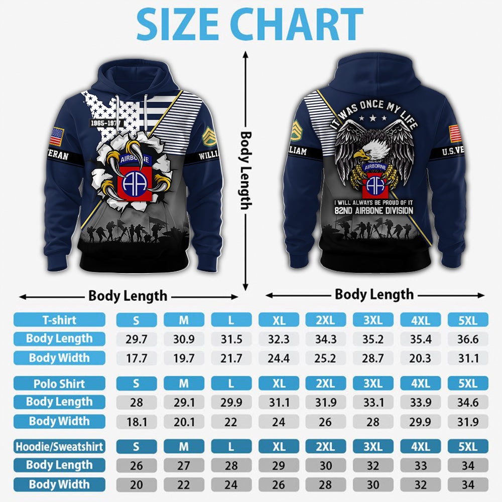 Personalized All Over Print Shirt It Was Once My Life US Veteran I Will Always Be Proud Of It Eagle Military America K1702 MT2