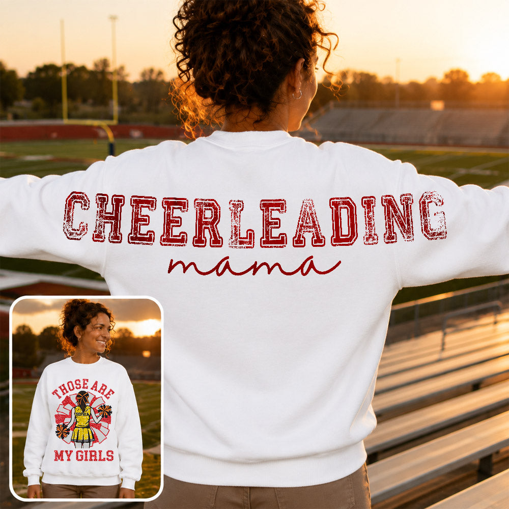 Personalized That's My Girl Cheerleading Mom Shirt, Custom Large Back Graphic Cheer, Gift For Cheer Mom Cheerleader Lovers MI209 Nh00