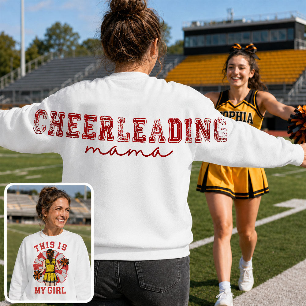 Personalized That's My Girl Cheerleading Mom Shirt, Custom Large Back Graphic Cheer, Gift For Cheer Mom Cheerleader Lovers MI209 Nh00