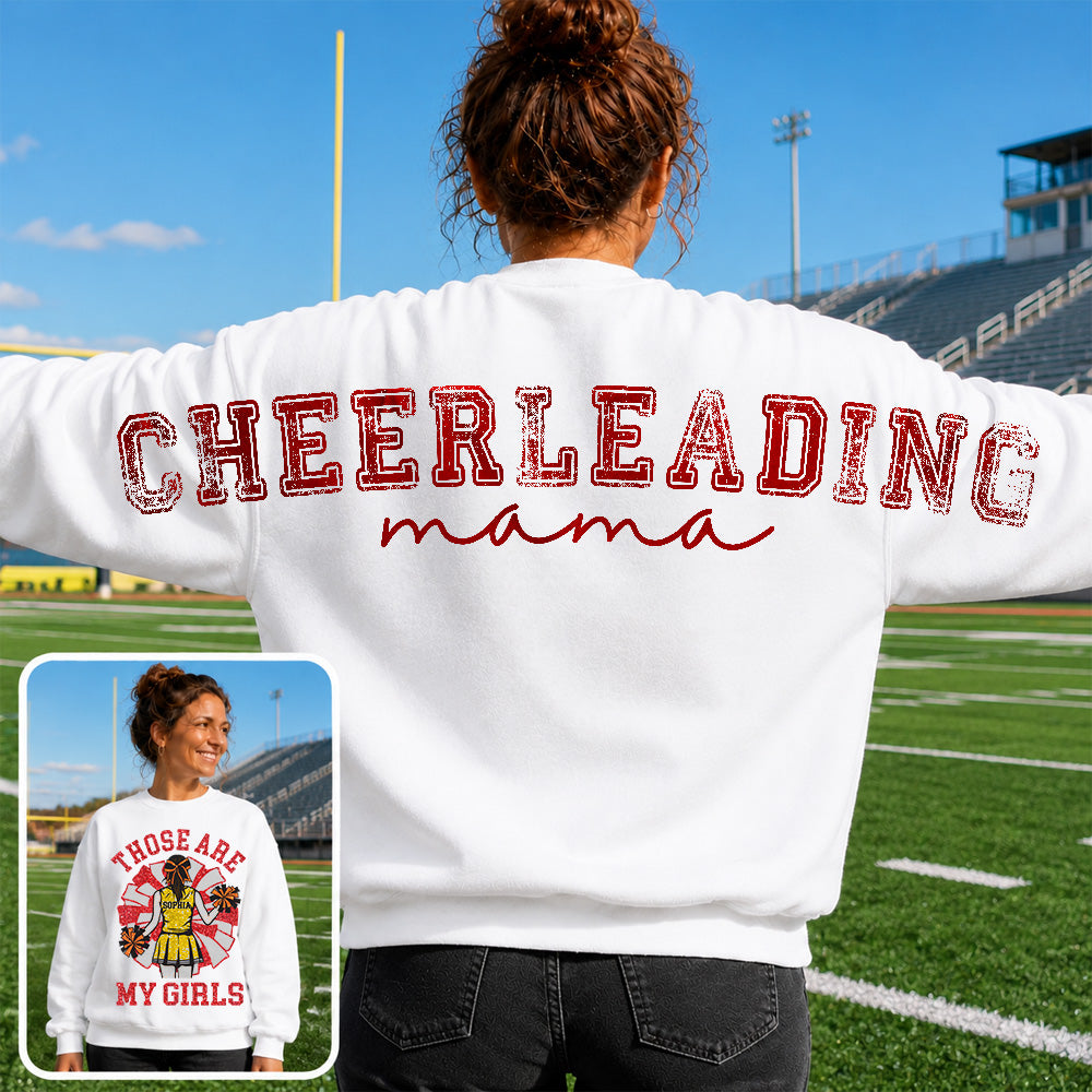 Personalized That's My Girl Cheerleading Mom Shirt, Custom Large Back Graphic Cheer, Gift For Cheer Mom Cheerleader Lovers MI209 Nh00