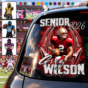 Personalized Football Senior Mom Dad Car Decal, Custom Photo Player Sticker, Gift for Sports Moms and Dads T1807 T24