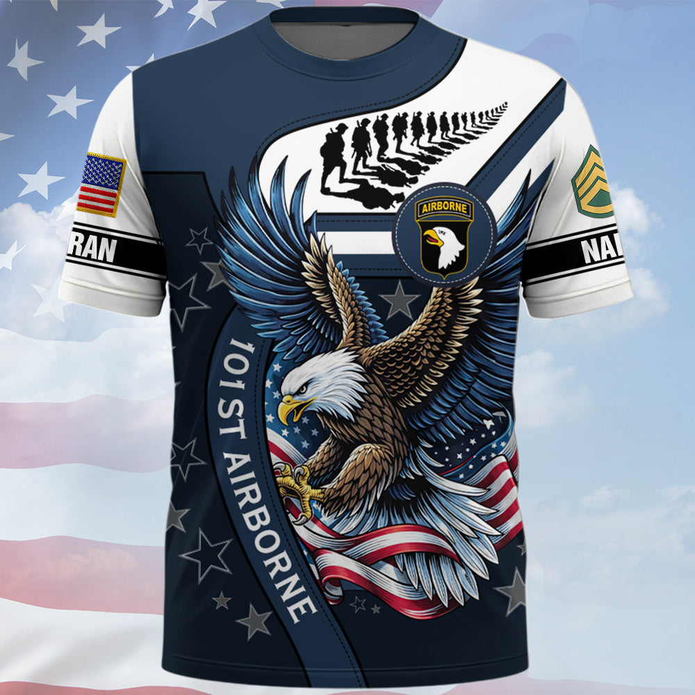 Personalized All Over Print Shirt Veterans Military American Eagle Hoodie, Veteran Gifts K1702 Trhn