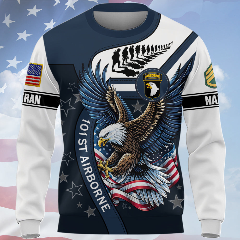Personalized All Over Print Shirt Veterans Military American Eagle Hoodie, Veteran Gifts K1702 Trhn