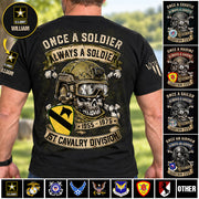 Custom Veteran Shirt Once A Soldier Always A Soldier Custom Military Patches Gift For Veterans K1702 MT2