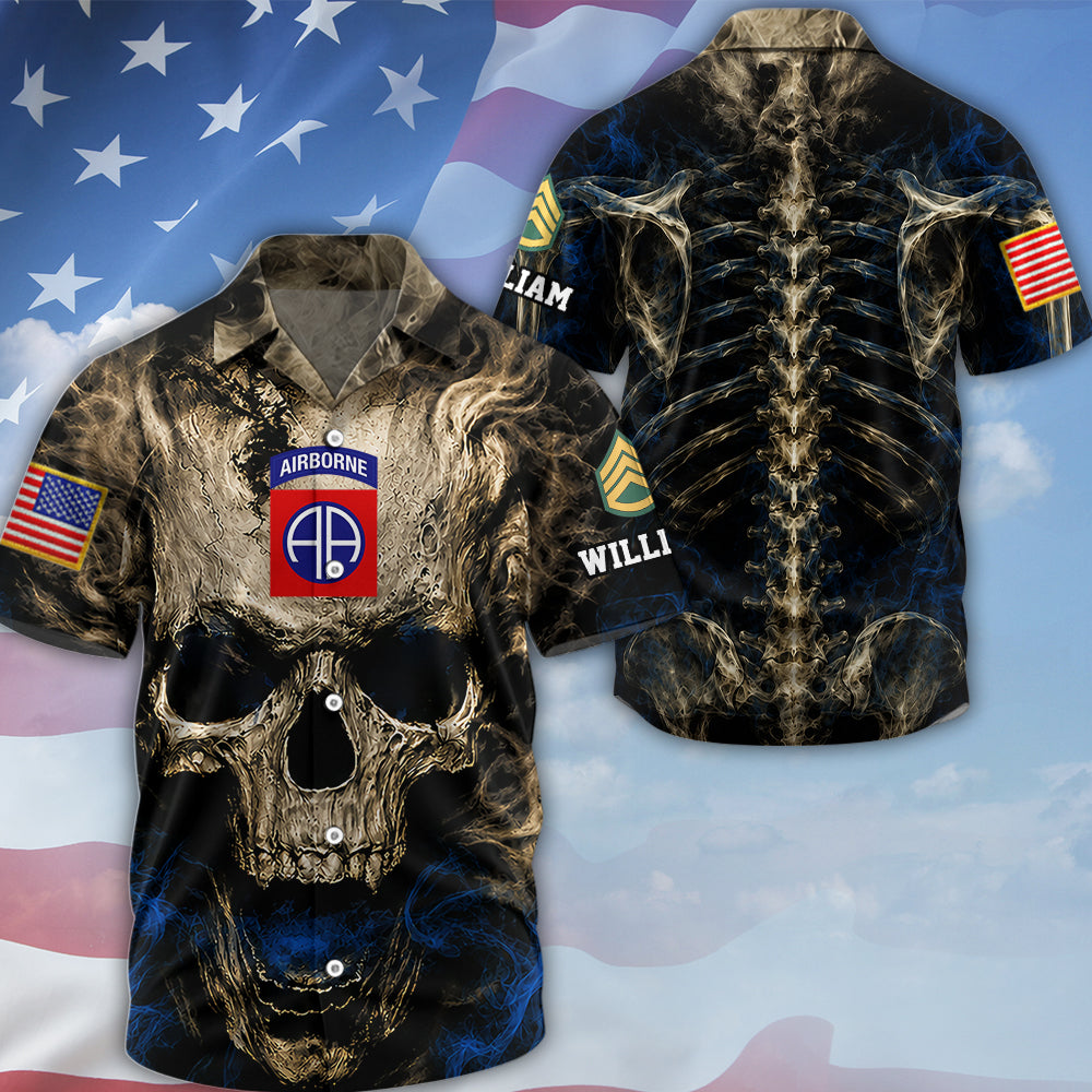 Personalized All Over Print Shirt Veteran Skull Available All Military Branches, Rank, Veteran Shirt K1702 MT2