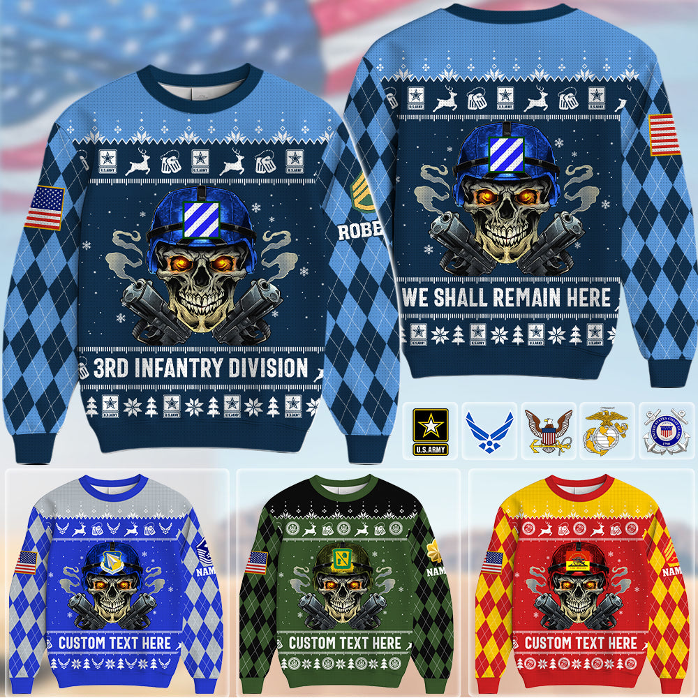 Custom Ugly Sweater For Veteran Available All Military Branches Gift For Dad Grandpa K1702 Trhn