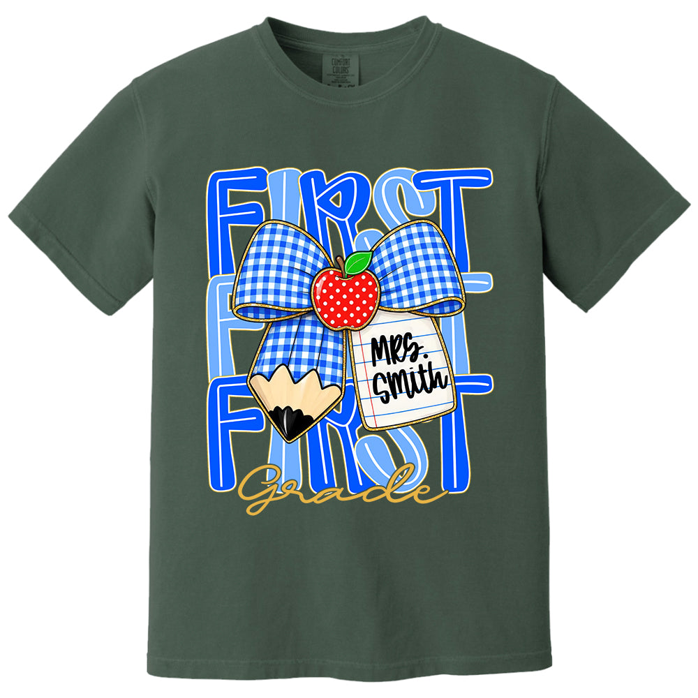 Custom Teacher Grade Shirt, Personalized Teacher Name Tee, Back To School Teacher Team Shirt T24