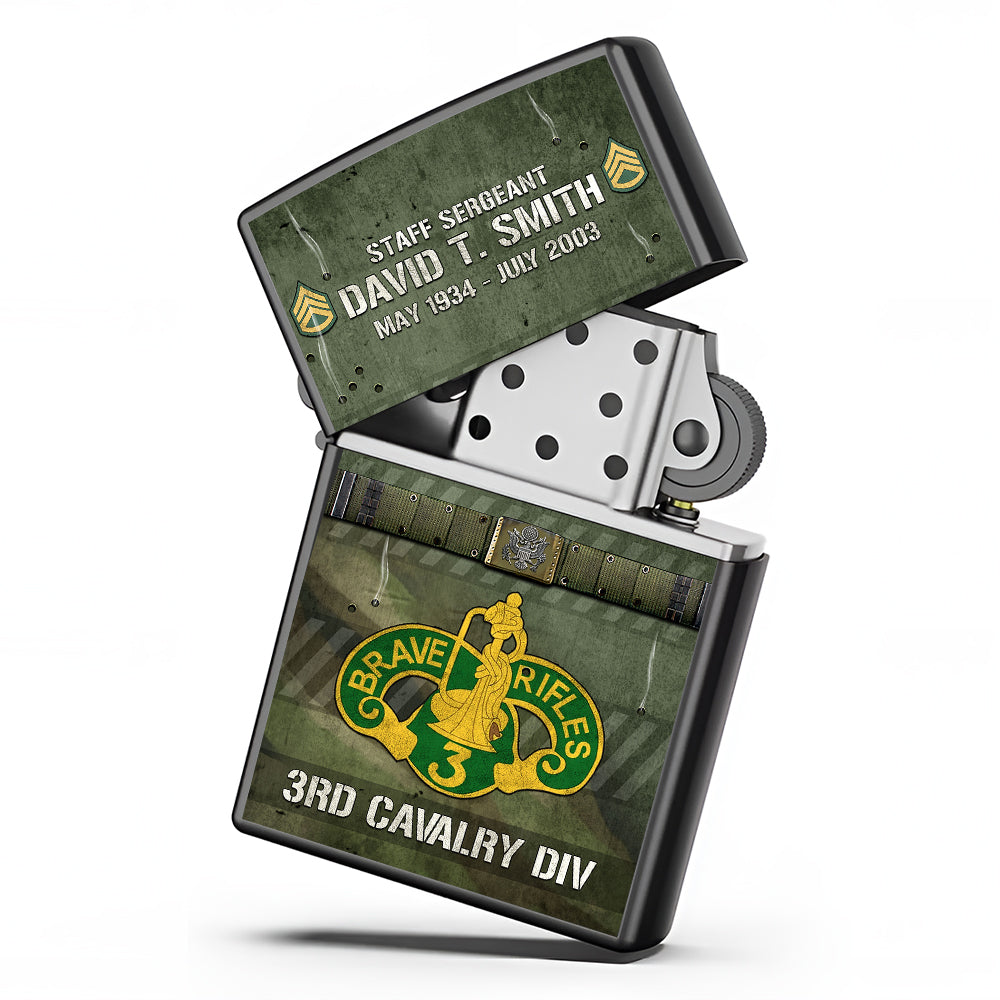 Personalized Lighter  For Veteran Custom Military Division Gift For Veterans Dad Grandpa K1702 Trhn