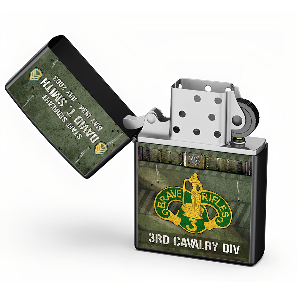 Personalized Lighter  For Veteran Custom Military Division Gift For Veterans Dad Grandpa K1702 Trhn